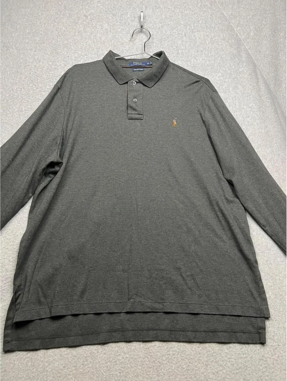 Polo Ralph Lauren Men’s Polo Shirt Cotton Long Sleeve Gray XL Classic